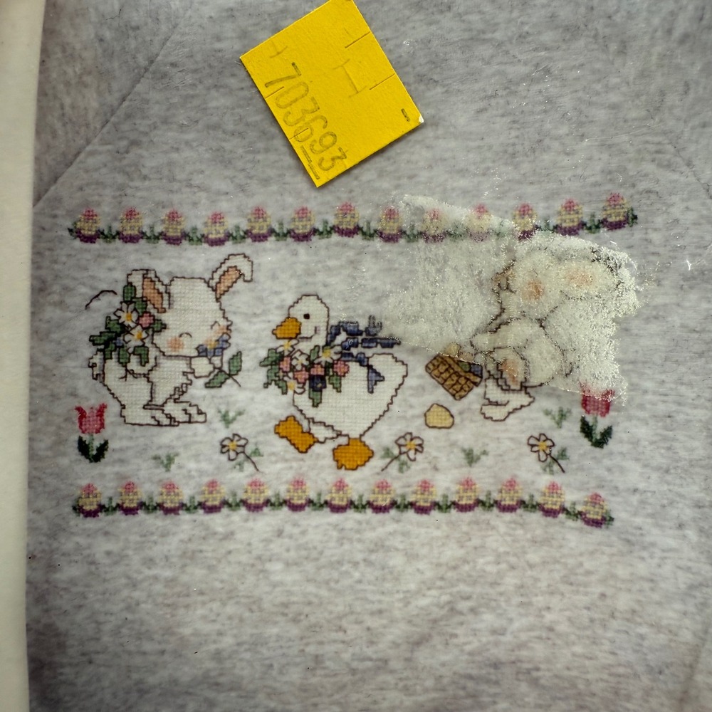 Sugarplum Express Crewel Embroidery‎ Kit Easter Bunny Ducklings Floral Vintage
